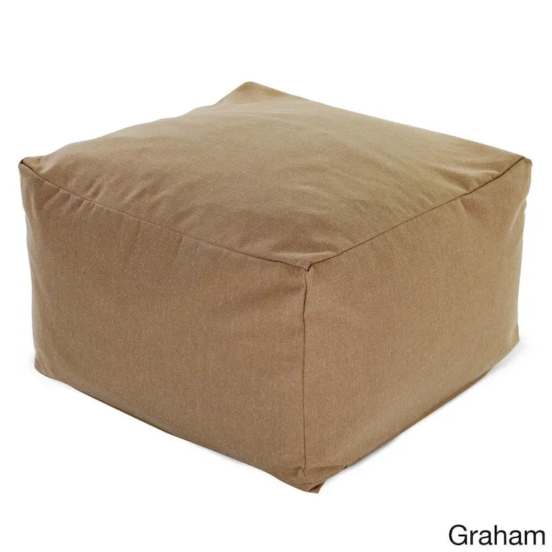 Pouf ottoman d'intérieur en poly/lin Wales 27 po L x 27 po l x 17 po H