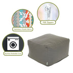 Pouf ottoman d'intérieur en poly/lin Wales 27 po L x 27 po l x 17 po H