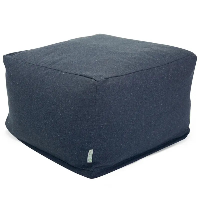 Pouf ottoman d'intérieur en poly/lin Wales 27 po L x 27 po l x 17 po H