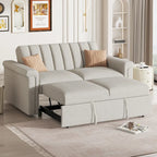 Canapé convertible capitonné avec couchage escamotable