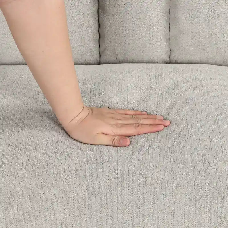 Canapé convertible capitonné avec couchage escamotable