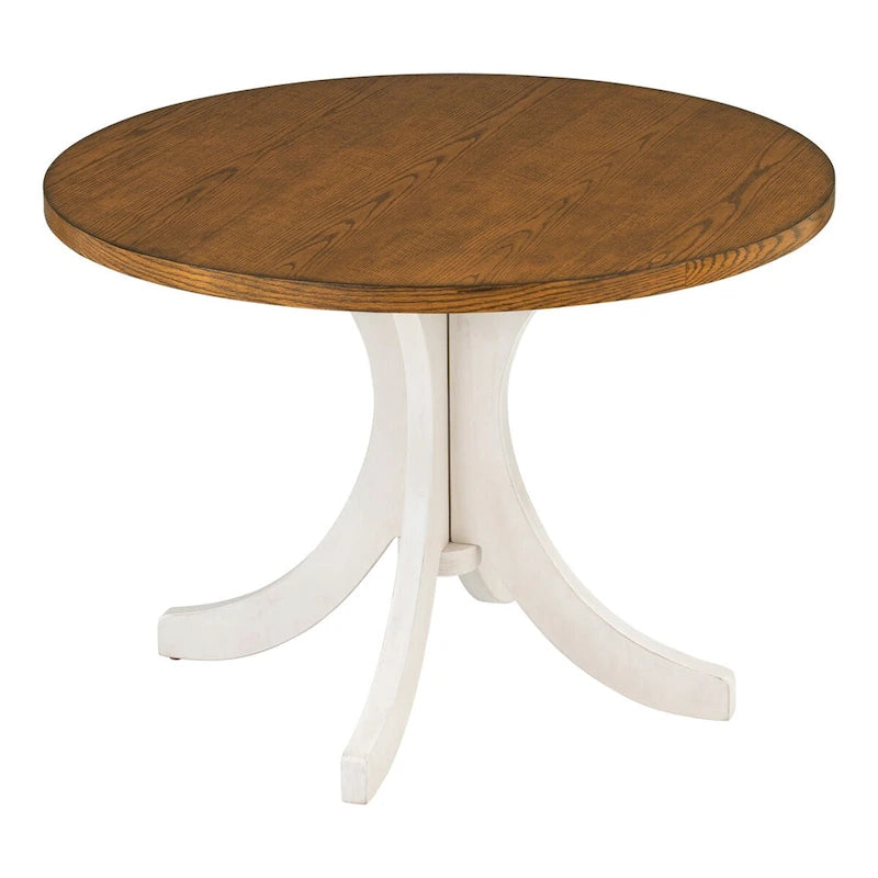 Ensemble de salle à manger rond 5 pièces avec chaises rembourrées