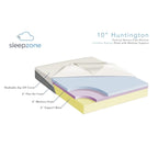 Ensemble matelas en mousse à mémoire de forme Huntington de 10 pouces et sommier réglable Z150