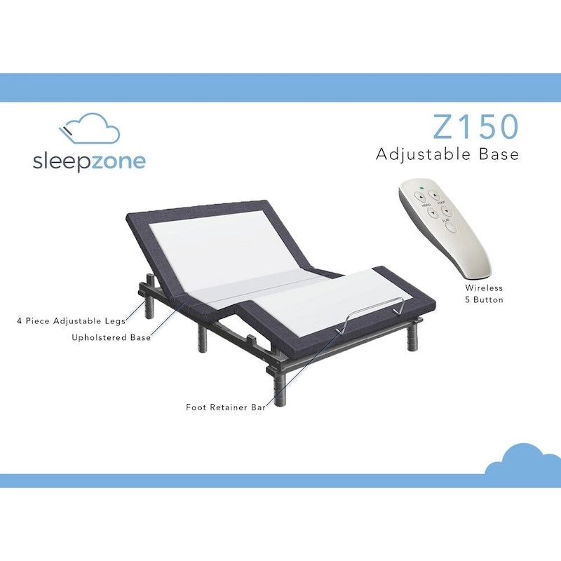 Ensemble matelas en mousse à mémoire de forme Huntington de 10 pouces et sommier réglable Z150