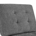 Canapé d'angle modulable en chenille grise avec trois fauteuils individuels et trois éléments d'angle - 116L x 89.5P x 36.5H