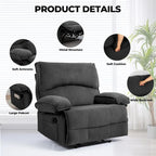 Fauteuil inclinable manuel surdimensionné pour salon