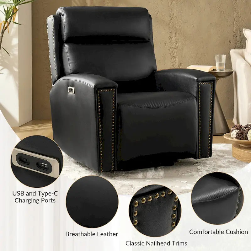 Fauteuil inclinable releveur avec massage, chauffage et ports de charge, par