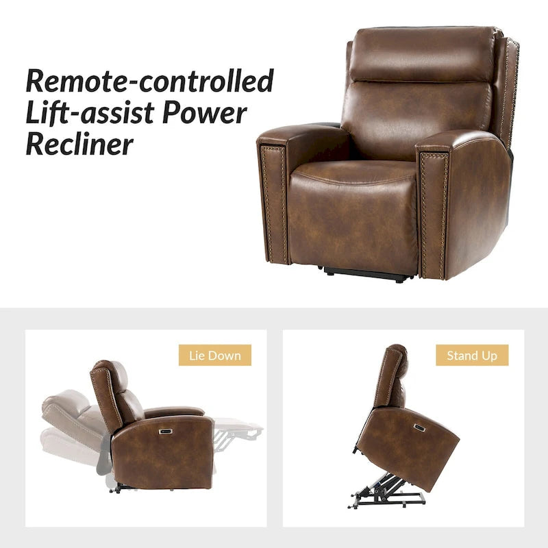 Fauteuil inclinable releveur avec massage, chauffage et ports de charge, par
