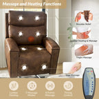 Fauteuil inclinable releveur avec massage, chauffage et ports de charge, par