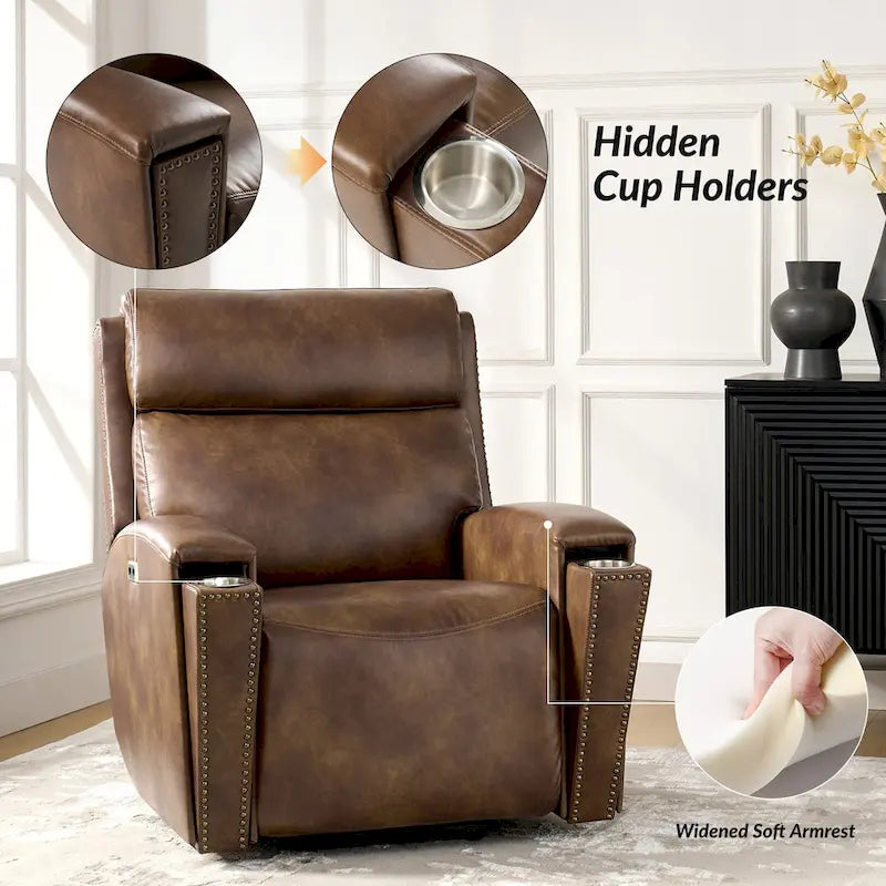 Fauteuil inclinable releveur avec massage, chauffage et ports de charge, par