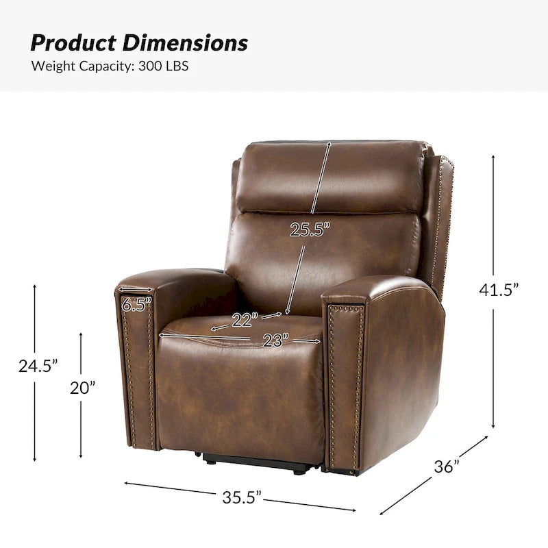 Fauteuil inclinable releveur avec massage, chauffage et ports de charge, par